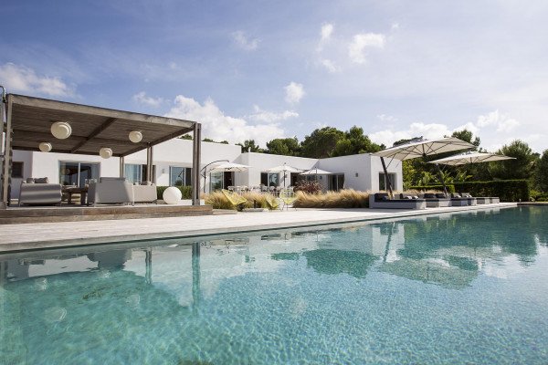 Luxury modern villa in Cala Conta with magnificent sea views