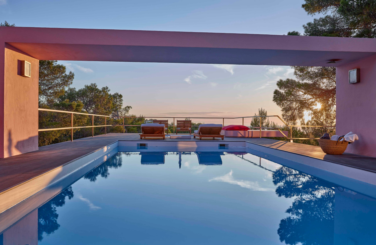 Modern villa with stunning views in a quiet and very private location, nested between Cala Tarida and Cala D'hort - 1