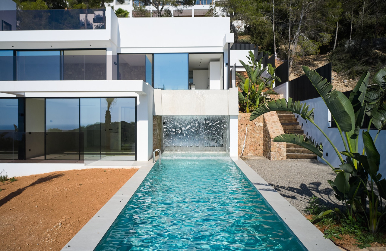 Nueva villa con piscina en cascada y vistas a la puesta de sol - 6