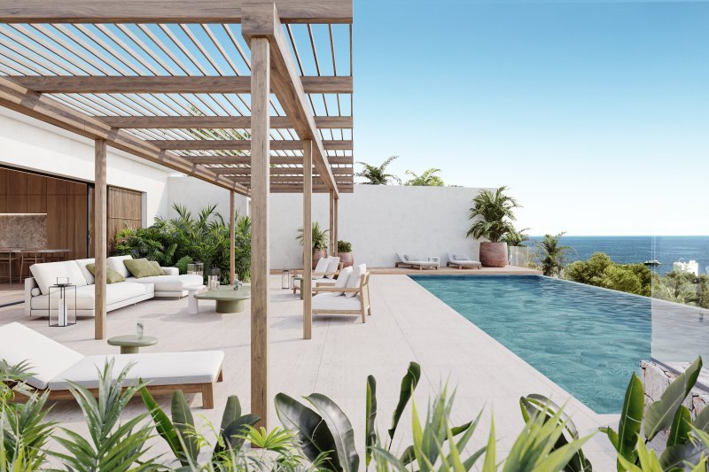 Villa under construction with sea views in Cap Martinet - 5