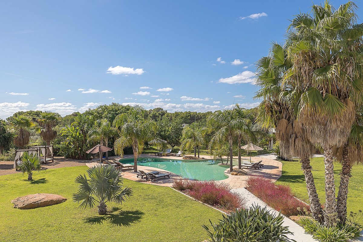 Villa ibicenca con licencia turística y centro de jardinería rentable - 13