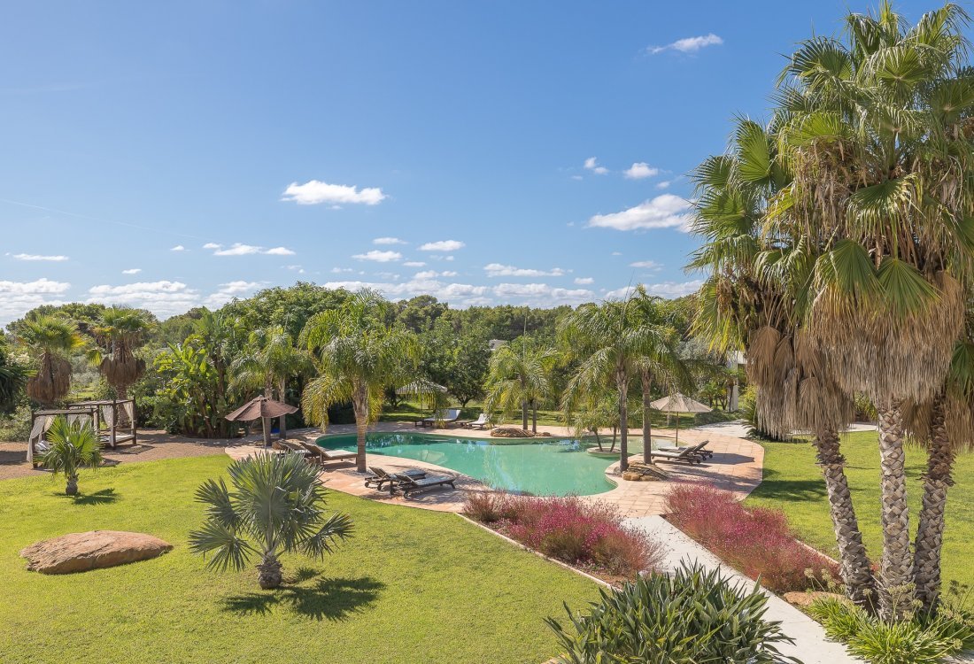 Villa ibicenca con licencia turística y centro de jardinería rentable - 13