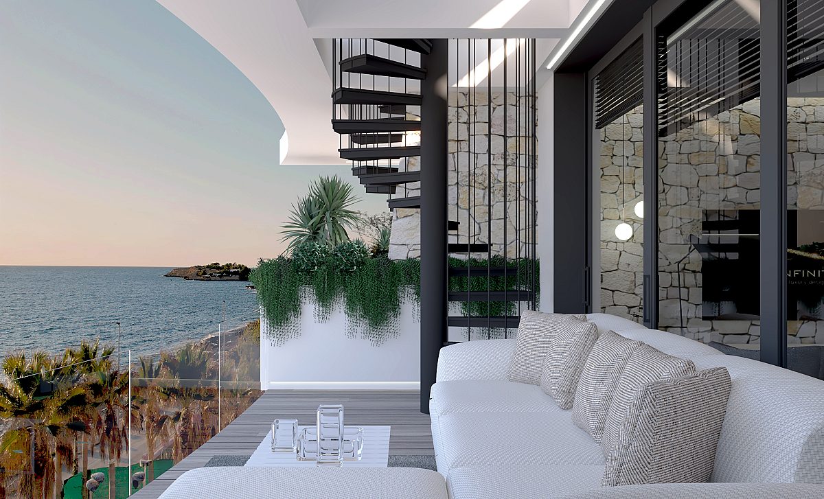 New-build penthouse in frontline sea location - 2