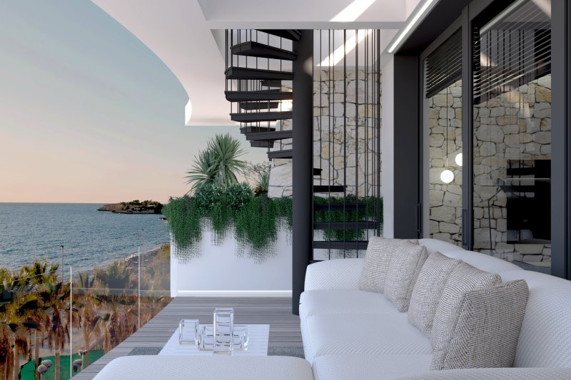 New-build penthouse in frontline sea location - 2