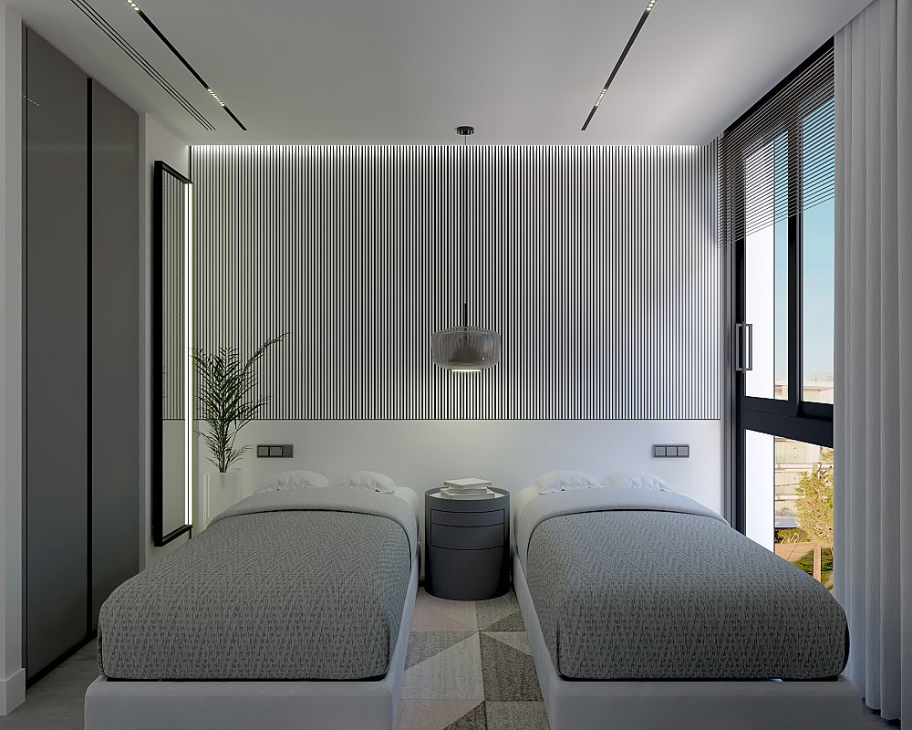 Planta baja de obra nueva con jardín en primera línea de mar - 8