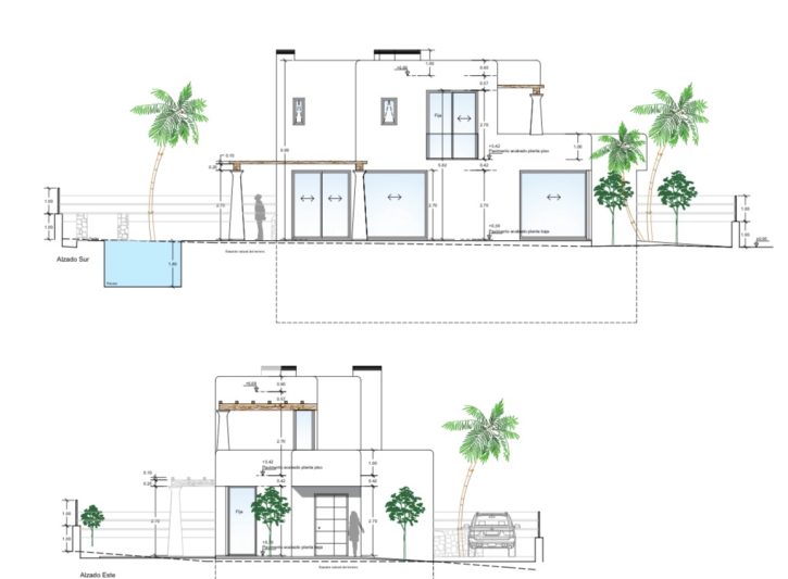 Plot with building project for a villa with pool near the sea - 5