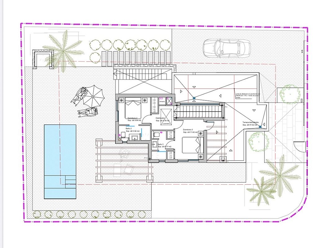Plot with building project for a villa with pool near the sea - 3