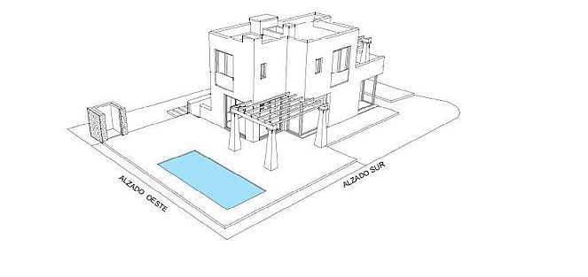 Plot with building project for a villa with pool near the sea - 6